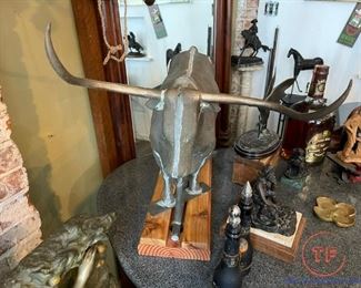 Mounted Cow Bull Weathervane
