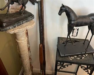 Antique JC Higgins Model 101.1 16 Gauge Shotgun and RE Lee Madison Musket Rifle