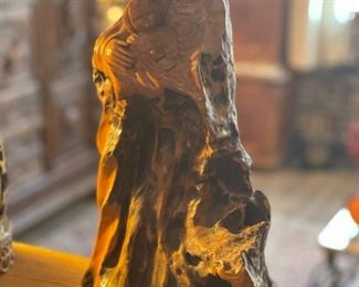 Wood Carved Virgin Mary Sculpture