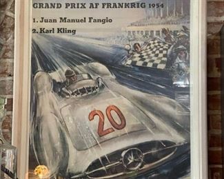 1954 Mercedes-Benz Grand Prix Racing Framed Poster