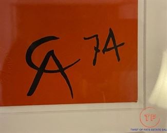 1974 "Flying Colors" Lithograph by CALDER