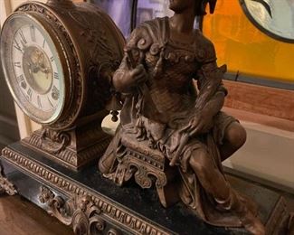 Antique Figural Mantel Clock