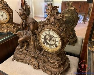 Antique Figural Mantel Clock
