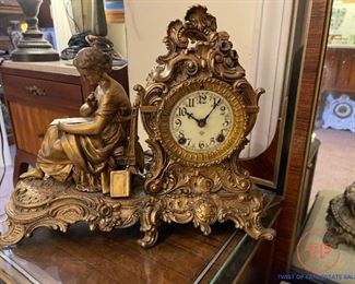 Antique Figural Mantel Clock