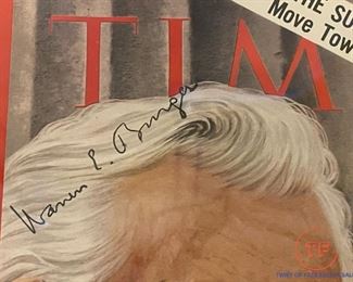 WARREN BURGER Autographed Time Magazine