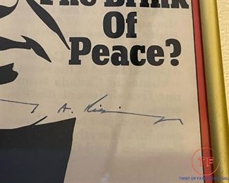 HENRY KISSINGER Autographed Time Magazine
