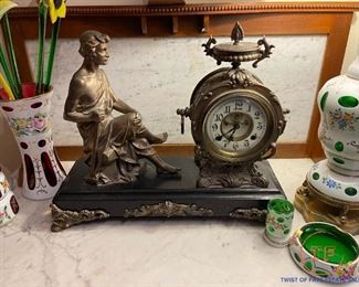 Antique Figural Mantel Clock