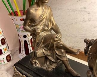 Antique Figural Mantel Clock