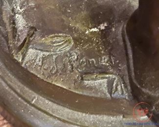 "Girl Holding Cat" Bronze Sculpture by JERANIER