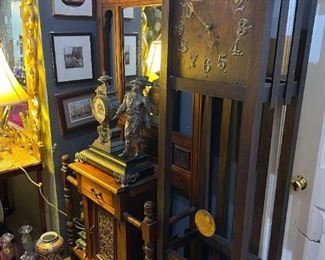 Antique Open Grandfather Clock