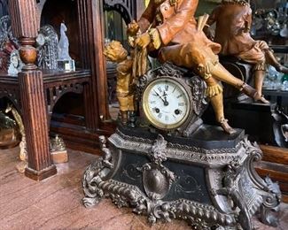 Antique Figural Mantel Clock