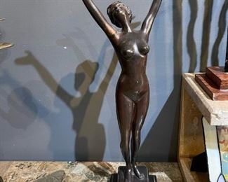 Art Deco Bronze Nude Sculpture