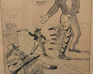 1917 Original Political Cartoon Drawing by John T. McCutcheon