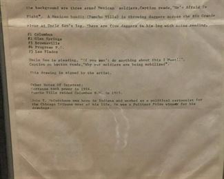 1917 Original Political Cartoon Drawing by John T. McCutcheon