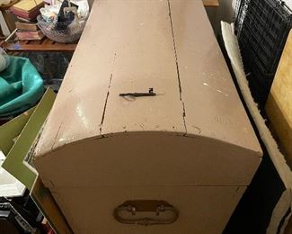 large antique steamer trunk/chest