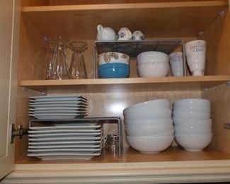 Crate & Barrel white dishes
