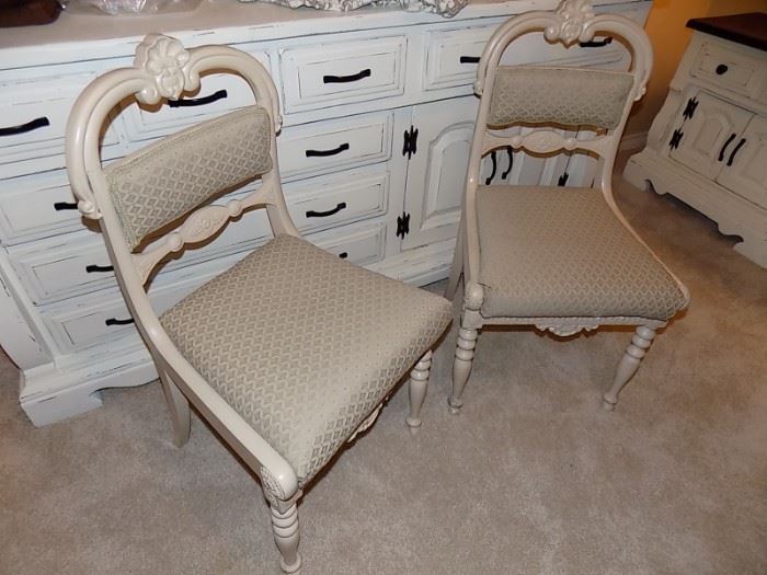 Pair antique chairs