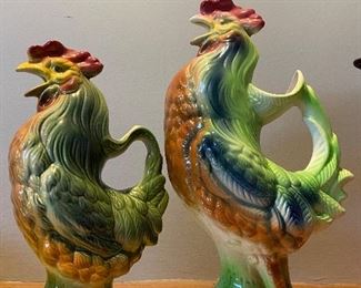 Majolica roosters
