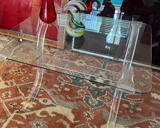 Matching Lucite coffee table