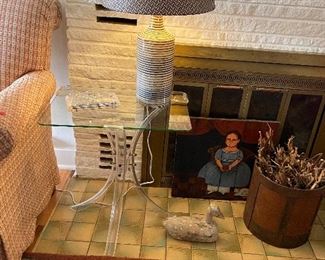 Lucite end table