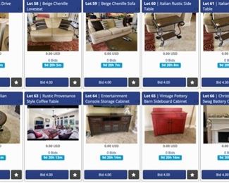 Like New Beige Sofa and Loveseat, Pottery Barn Sideboard and Tables