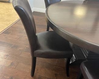 Round Wood Dining Table - Seats 6