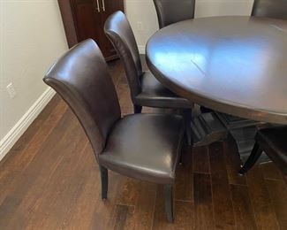 Round Wood Dining Table - Seats 6