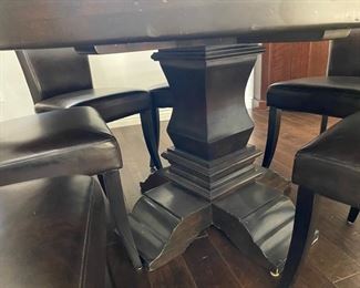 Round Wood Dining Table - Seats 6