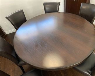 Round Wood Dining Table - Seats 6