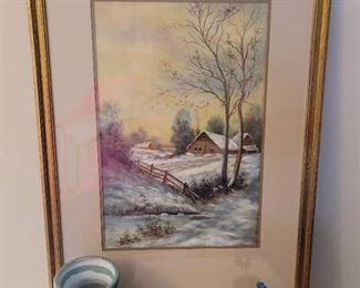 Picture 20x26, Vase, and Little Tree