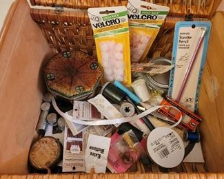 Sewing Basket, Sewing Notions, Needlepoint, Fabric Marker Set, and More