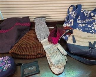 Scarves, Gloves, Purse, and Bag