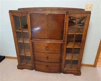 Secretary Cabinet with Glass Doors 48x12x44