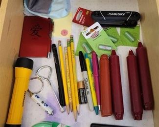 Batteries, Straws, Tools, Matches, and Hand Sanitizer