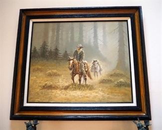 Framed John Stanford Oil On Canvas Painting, 28" x 32"
