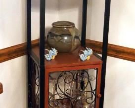 Metal Framed Wine Rack With Storage, 59" x 13.5" x 12"