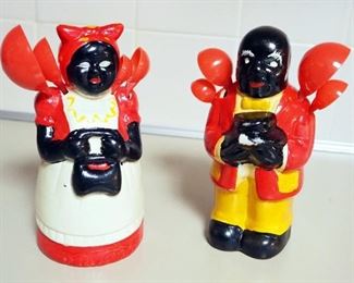 Uncle Moses And Aunt Jemima Measuring Spoon Holders, 6.25" Tall