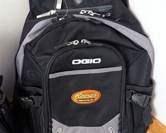 Wilson NCAA Final Four Backpacks, Qty 2, Hershey's Racing #3 Dale Earnhardt Duffel Bag, Ogio Reese's Backpack, And Swiss Gear iPad Case