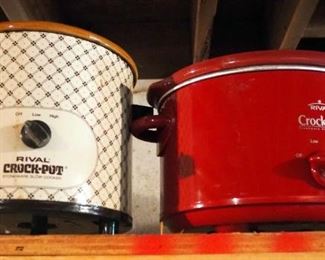 Slow Cooker / Crock Pot Assortment, Includes Rival And Sunbeam, Total Qty 4