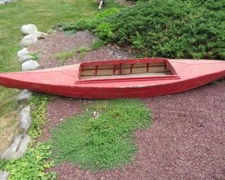 Vintage Wood & Canvas Kayak