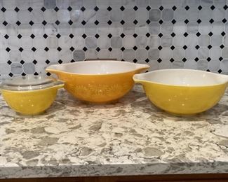 (3) Pyrex Dishes: 2- Orange by Pyrex Cinderella