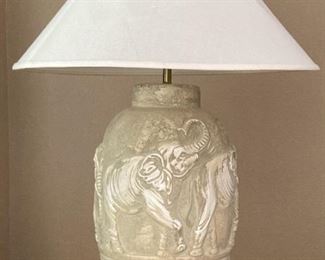 Ivory Color Elephant Lamp with Shade