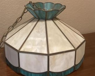 Vintage Stained Glass Style Hanging Light Fixture