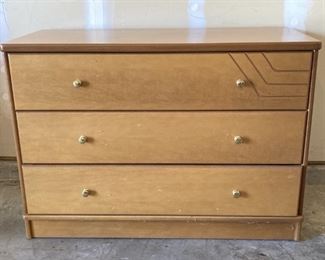 Vintage Maple 3-Drawer Dresser