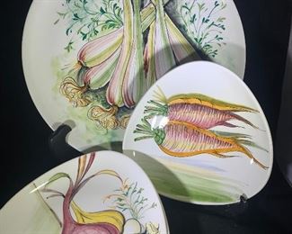 Adorable platter and plate set, Italy