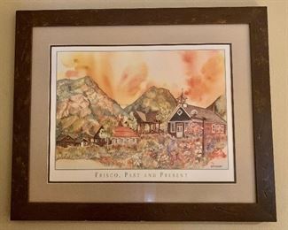 Fresco, Past and Present watercolor 