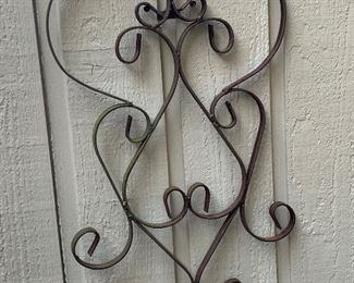 Metal scrolled wall art