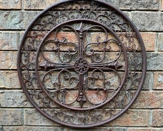 Metal medallion wall art 