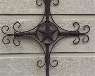 Metal cross wall art