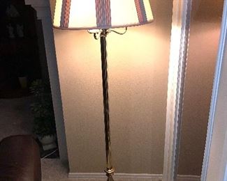 Brass floor lamp